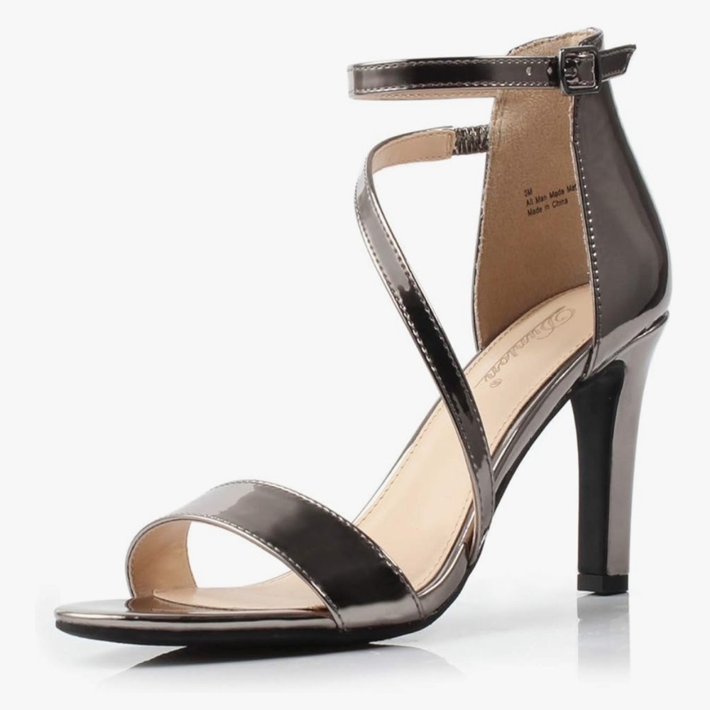 DUNION Women's Bernice Heels, Pewter, Size 7